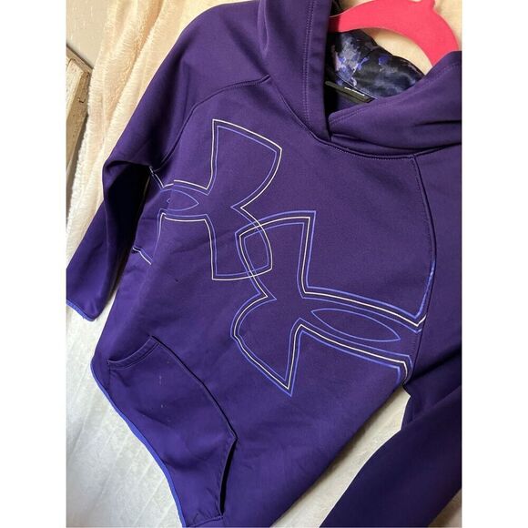 Under Armour Loose Purple Hoodie Girls Size Youth Large - Picture 4 of 9